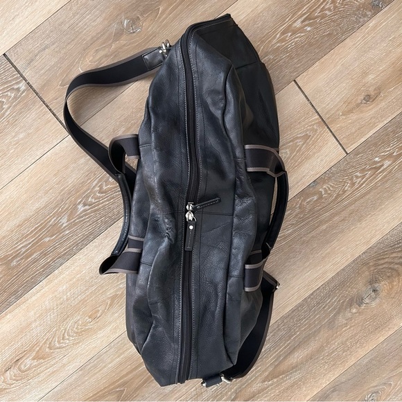 Coach Heritage Web Leather Duffle F70561 – Black Leather Weekender - Picture 7 of 10